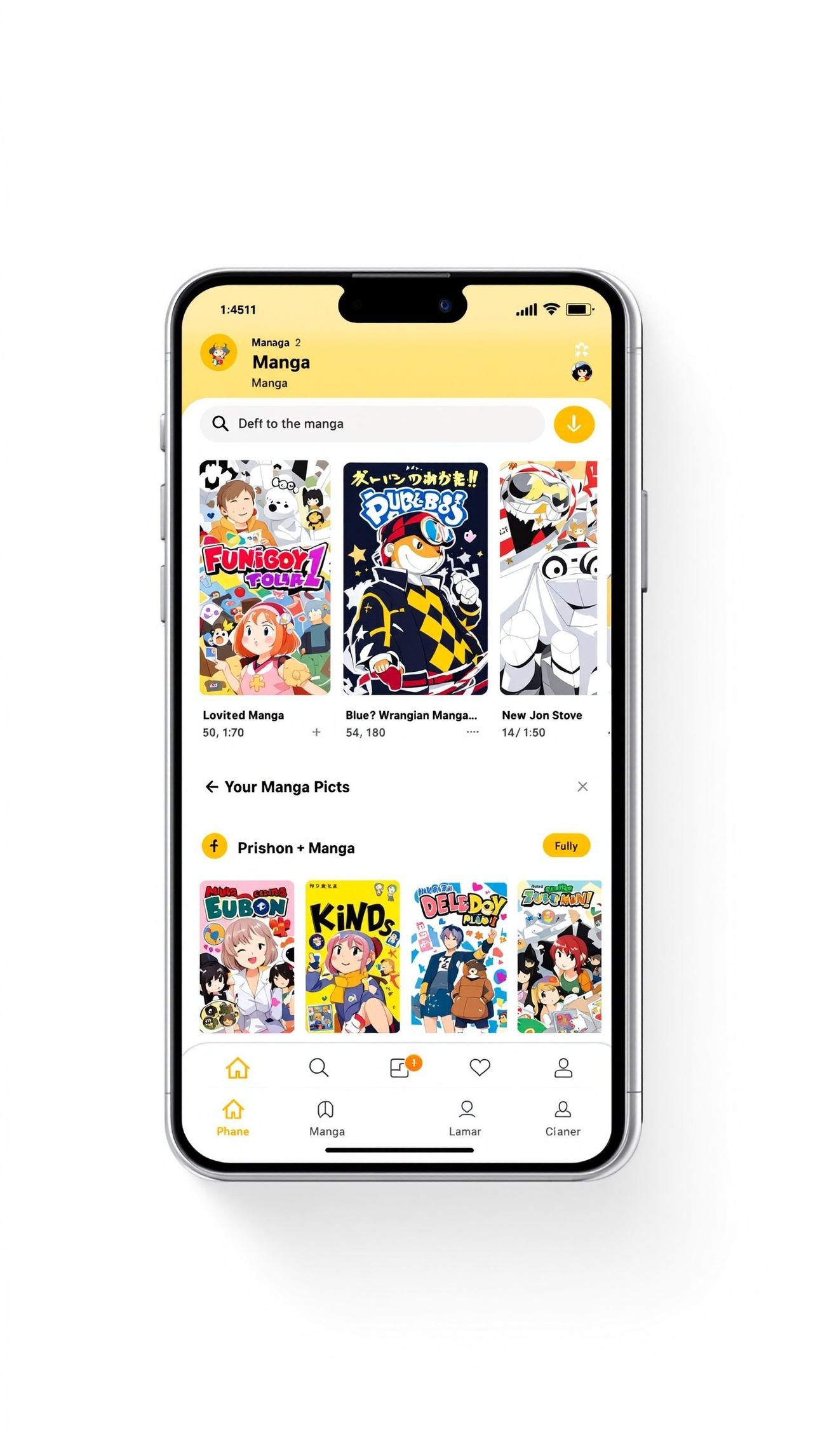 下拉式漫画APP界面预览
